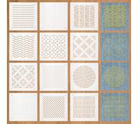 BENECREAT 12 Plantilla de Plástico para Sashiko, Puntos de 13x13cm, Plantilla de Línea de Dibujo de Herramienta de Bordado Tradicional Slashes para Acolchado Y Bordado A Mano, 0.3mm de Espesor