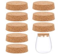 BENECREAT 12 tapones de corcho cónicos de madera, corcho BurlyWood de madera blanda para manualidades de botellas de vino y cerveza, 62 mm de diámetro, 15 mm de grosor, WOOD-WH0124-27B-EU