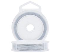 BENECREAT 120 m 0,3 mm, 7 hebras, Alambre de Acero Inoxidable Recubierto de Nailon, Alambre de Perlas para Joyas, Alambre de Metal para la fabricación de Joyas, Moldeado Manual, Color Blanco