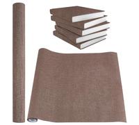 BENECREAT 120 x 40 cm, tela de encuadernación de lino, para encuadernar libros, tela de tapicería para proteger libros, manualidades, álbumes de recortes, café