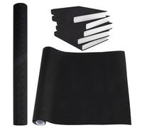 BENECREAT 120 x 40 cm Tela de Lino para Encuadernación de Libros - Tela Acolchada Negra para Proteger y Encuadernar Libros, Manualidades y Álbumes de Recortes