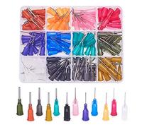 BENECREAT 144PCS 30mm Punta Roma Agujas de Jeringa 12 Tamaños Diferente Aguja Dispensadora con Bloqueo de Señuelo para Rellenar Tintas y Jeringas de Líquido