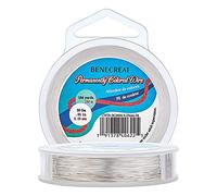 BENECREAT 150m 0.25mm Alambre de Cobre Alambre Manualidad Cable Metálico Alambre Flexible para Diseño de Bisutería - Color Plata