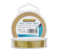 BENECREAT 150m 0.3mm Alambre de Artesanía de Hierro Dorado Resistente al Deslustre para Proyectos de Abalorios de Joyería, Artes de Marcos de Bricolaje y Manualidad