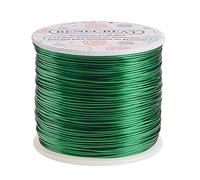 BENECREAT 150m 1mm Alambre de Aluminio Hilo Metálico para Fabricación de Artesanías Rebordeado Alambre de Manualidad de Aluminio Calibre 18 Verde