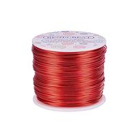 BENECREAT 150m Alambre de Aluminio Anodizado Fabricación de Artesanías Rebordeado Alambre de Artesanía de Aluminio de Color Floral (1mm- Rojo)