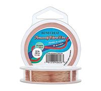 BENECREAT 160m 0.2mm Alambre de Cobre Alambre Manualidad Cable Metálico Alambre Flexible para Diseño de Bisutería - Color Cobre