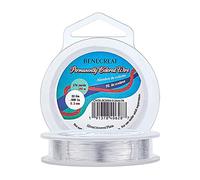 BENECREAT 160m 0.2mm Alambre de Cobre Alambre Manualidad Cable Metálico Alambre Flexible para Diseño de Bisutería - Color Plata