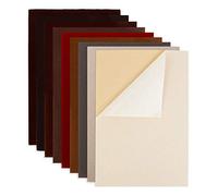 BENECREAT 18PCS Hoja de Terciopelo Tela Adherente Pegajosa 9 Colores Hojas Posteriores Hojas Adhesivas Traseras, Hoja A4 (20cmx29.5cm), Autoadhesiva, Duradera y Resistente al Agua, Multiusos