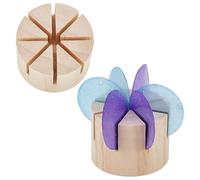 BENECREAT 2 mini plantillas giratorias de vidrio de madera de pino, herramienta de ángulo de vidrio de 60 y 45 grados para soldadura, manualidades de vidrio y proyectos de bricolaje, 7 x 5 cm