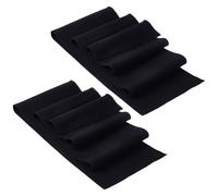 BENECREAT 2 piezas de tela acanalada de 100 x 15 cm, tela de punto elástico fino negro para cintura, banda para cuello, puños, extensión de chaqueta, accesorios de ropa