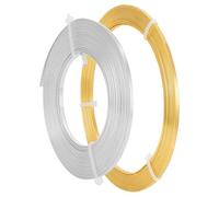 BENECREAT 2 rollos de 10 m de alambre de aluminio plano para joyas, 3 mm de ancho, para bisel, fabricación de joyas, escultura, grifería y artesanía
