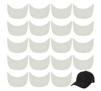 BENECREAT 20 Pieza de Inserto de Visera para Gorra, Moldeador de Forma de Gorra de Béisbol de Color Blanco Roto, Moldeador de ala de Sombrero de Plástico, Inserto de Gorra con Impacto para Coser