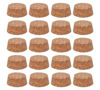 BENECREAT 20 tapones de corcho cónicos de madera, corchos de madera suave de Burlywood para botellas de vino y cerveza, 1.5 pulgadas de diámetro, 16 mm de grosor