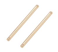 BENECREAT 20PCS Conectores de Eslabones de Barra Chapados en Oro 18K, Conectores de Eslabones de Latón de 35x2mm, Dijes Colgantes para Pulsera, Collar, Fabricación de Joyas, Agujero: 1mm