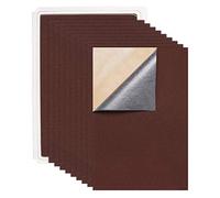 BENECREAT 20PCS Tela de Terciopelo Tela Pegajosa Hojas Posteriores Hojas Adhesivas Traseras, Hoja A4 (21cmx30cm), Duradera y Resistente al Agua Marrón Rojizo