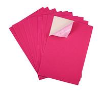 BENECREAT 20PCS Tela de Terciopelo Tela Pegajosa Hojas Posteriores Hojas Adhesivas Traseras, Hoja A4 (21cmx30cm), Duradera y Resistente al Agua Rosa Roja