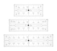 BENECREAT 3 piezas 3 tamaños de plantilla de acrílico para colchas, plantilla de patrón de bolsillo, plantilla rectangular para colcha, accesorios para cortar patrones, costura, fabricación de bolsas