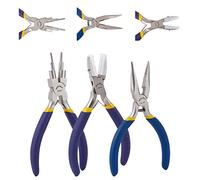 BENECREAT 3 Piezas Alicates para Joyería, 6 en 1 Alicates para Hacer Bucles, Alicates Dobles para Joyería de Nailon y Alicates con Punta de Cadena para Fabricación de Bisutería