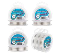 BENECREAT 3 Rollos 0.6mm/0.8mm/1mm Alambre de Cobre Plateado Cable Metal Alambre de Joyería para Manualidad Calibre 22/20/18