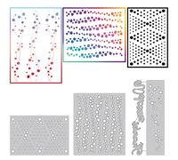 BENECREAT 3 Styles Dots Cover Background Diamond pontos Irregulares com a palavra Welcome, Thank U moldes de aço de Carbono para Scrapbooking, decoração de casa, 0,8 mm de espessura