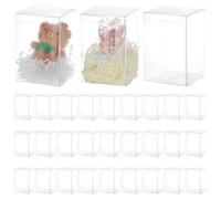 BENECREAT 30 caja de Regalo Transparente de 10x10x15cm, Embalaje de Regalo de Plástico para Dulces,Chocolates Y Postres,Embalaje de Regalo para el Festival Del Aniversario Del Día de la Madre