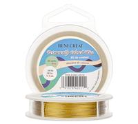 BENECREAT 30m 0.5mm Alambre de Acero Inoxidable (Oro) Cable Metálico Trenzado por 7 Hilos Accesorios de Manualidad para Diseño de Bisutería