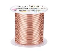 BENECREAT 30m 1mm Alambre de Cobre para Joyería, Alambre Resistente Al Deslustre Alambre de Cobre para Abalorios para Manualidades