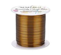 BENECREAT 30m 1mm Alambre de Cobre para Joyería, Bronce Antiguo, Resistente Al Deslustre, Alambre de Cobre para Abalorios para Manualidades, Fabricación de Joyas con Abalorios