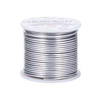 BENECREAT 30m 2mm Alambre de Aluminio Alambre Manualidades Hilo de Aluminio Color Primario Antióxido y sin Decoloración Alambre para Fabricación Bisutería y Artesanía