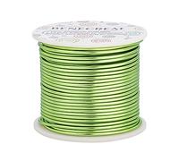 BENECREAT 30m 2mm Alambre de Aluminio Alambre para Abalorios Resistente al Deslustre Alambre Flexible para Esculpir, Trabajos de Abalorios de Joyería Amarillo Verde