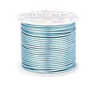 BENECREAT 30m 2mm Alambre de Aluminio Alambre para Abalorios Resistente al Deslustre Alambre Flexible para Esculpir, Trabajos de Abalorios de Joyería Agua