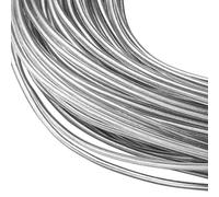 BENECREAT 30m 2mm Alambre de Aluminio Cubierto de Transparente PVC Plástico Alambre de Aluminio Plateado Flexible para Hacer Ropa, Sombreros, Manualidades