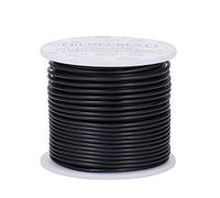 BENECREAT 30m 2mm Alambre de Aluminio Mate Hilo Metálico para Fabricación de Artesanías Alambre de Manualidad de Aluminio Calibre 12 Negro