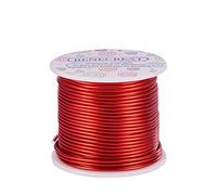 BENECREAT 30m Alambre de Aluminio Anodizado Fabricación de Artesanías Rebordeado Alambre de Artesanía de Aluminio de Color Floral (2mm- Rojo)