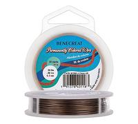 BENECREAT 30m Alambre de Cobre Cable Metálico Accesorios de manualidad para Diseño de Bisutería - Bronce Antiguo Calibre 24