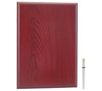 BENECREAT 340 x 240 x 15 mm - Placa de madera para grabado con textura de madera natural, placa de madera virgen con varilla personalizable para presentación y reconocimiento profesional