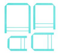 BENECREAT 4 mini herramientas de encuadernación de 4 tamaños, notas adhesivas acrílicas, plantilla de guía de encuadernación, regla de encuadernación, herramienta de scrapbooking para portátil,