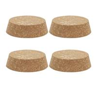 BENECREAT 4 tapones de corcho cónicos, 78~90 mm, tapas de botellas de corcho de madera blanda natural para vinos, botellas decorativas, vasos, arte, manualidades
