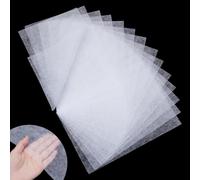 BENECREAT 40 pieza de Entretela Termoadhesiva Blanca de Peso Medio, Entretela Termoadhesiva de Doble Cara de 30x20cm, Entretela No Tejida para Coser