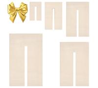 BENECREAT 5 Uds. Plantillas para Hacer Arcos, Tableros de Pajarita de Madera, Herramienta de Costura Artesanal para Hacer Lazos de Cinta, Lazos para el Cabello, Lazos de Regalo, Ranura: 8 mm