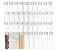 BENECREAT 50 botella de Vidrio Sellada de 23 ml con Tapa de Rosca de Aluminio, Vial de Muestra de Líquido con Sello Vacío Transparente para Muestras,Botellas de Mensajes,Suministros de Boda,Decoración