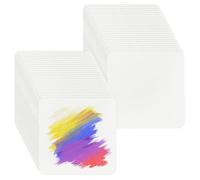 BENECREAT 50 hojas de papel de acuarela de algodón blanco, 140 LB/300 g/m², papel de pintura al agua para pintar invitaciones de boda, caligrafía, bocetos, manualidades, 9 x 9 cm