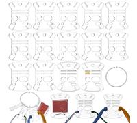 BENECREAT 50 Pieza de Gotas de Hilo Dental, Bobinas de Hilo de Bordar Acrílico Rectangulares, Tablas para Enrollar Hilos de Coser para Organizar el Hilo de Bordar Y Hacer Manualidades de Costura