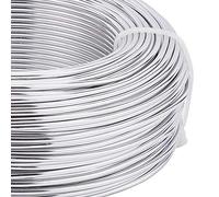 BENECREAT 55m 2mm Alambre de Aluminio Hilo Metálico Flexible para Hacer joyas y Esculpir Plateado