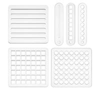 BENECREAT 6 Estilos Bullet Journaling Plantillas Reutilizables Plantilla Acrílico Mini Calendario Cuadrado Plantilla Set Para Diarios Punteados Scrapbooking Rastreador de Hábitos