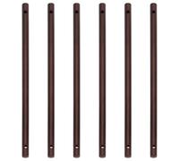 BENECREAT 6 Pieza de Clavijas de Madera con Dos Agujeros, Varillas de Madera Redondas Negras de 300mm para Manualidades, Tacos para Tartas Y Fabricación de Banderas, Manualidades de Madera Dura