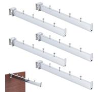 BENECREAT 6 piezas de rejilla metálica plateada con cascada y 5 bolas, percha de rejilla 32.2 cm Ganchos de cascada para metálica y pared