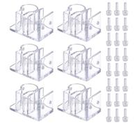 BENECREAT 6 pinzas de fijación para manguera de acuario de acrílico clip para tubo de acuario soporte de manguera de bomba de agua transparente con tornillos para sistema de filtración de acuario