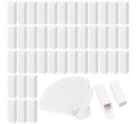 BENECREAT 60 caja de Papel Kraft Blanco para Pintalabios, Estuches para Empaquetar Esencias de Perfume de 2.5x2.5x8cm para Brillo de Labios, Aceite Esencial de Fragancia Pequeña, Pequeños Regalos